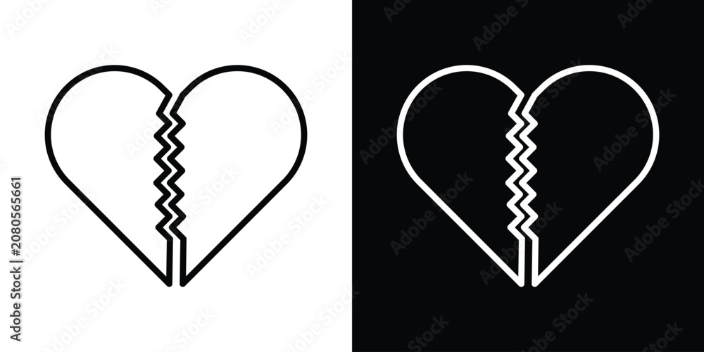 Foto Broken heart icon