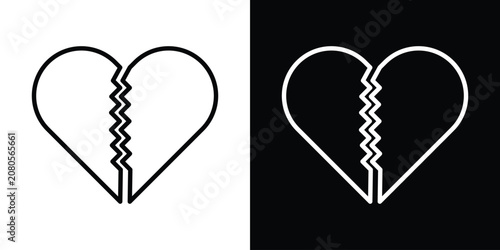 Obraz na plátně Broken heart icon