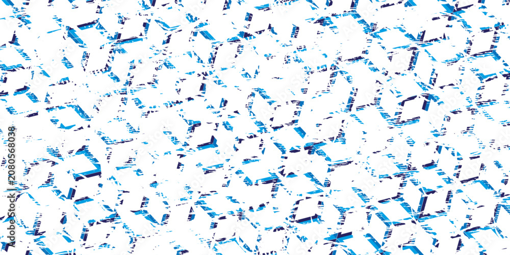 Fotografía Seamless blue geometric pattern with triangles, vector, modern