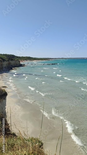 beach and sea at Baia dei Turchi in Salento