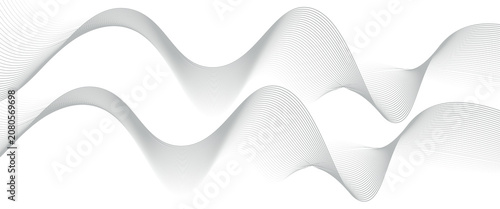 Abstract vector background with black wavy lines.