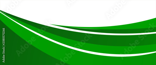 Abstract green wavy background. Graphic design banner pattern background template. dynamic curve shape design. vector illustration