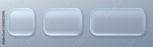 Glossy transparent glass panel with liquid texture and subtle blur effect. Futuristic 3D frame for user interfaces, screens and neon design projects.