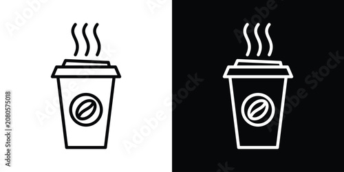 Hot coffee cup icon