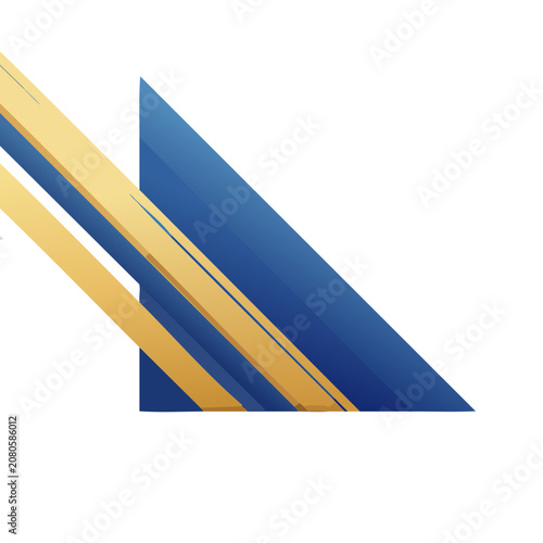 Abstract geometric stripes forming a triangle vector