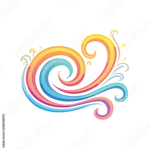 Colorful Abstract Swirl Vector Illustration