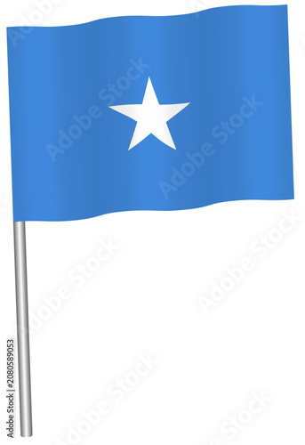 Somalia wave flag icon vector illustration