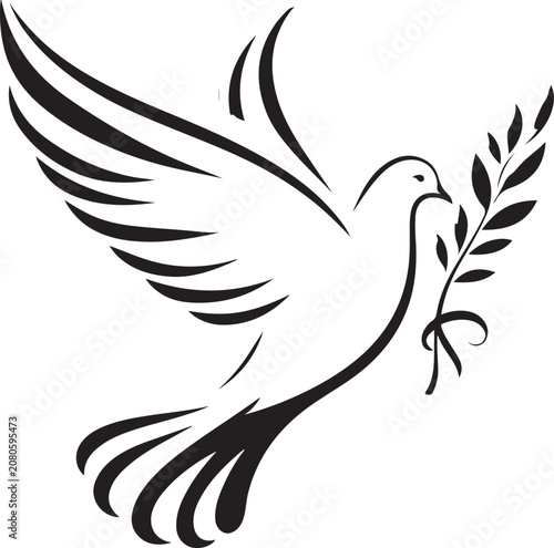 dove of peace vector illustration