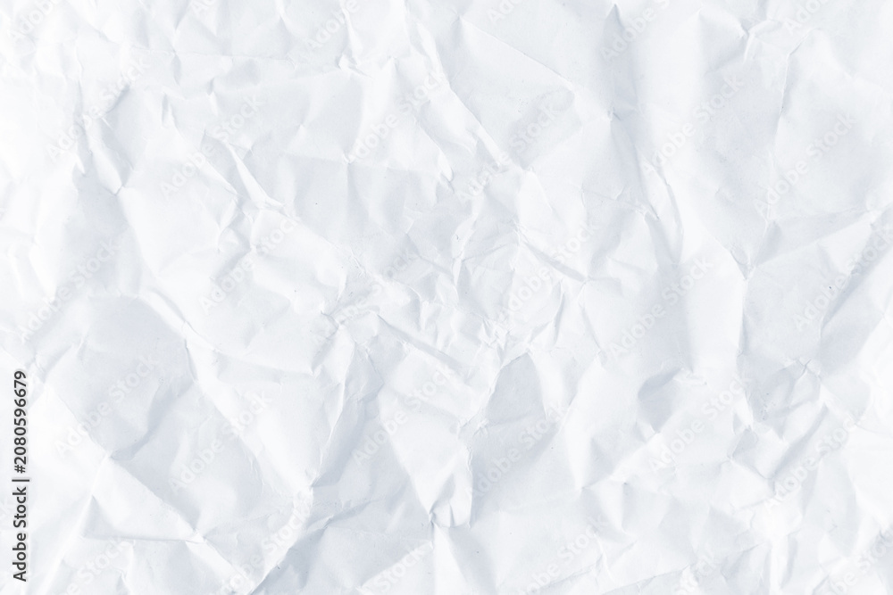 Fototapeta premium Abstract crumpled white paper texture for background.