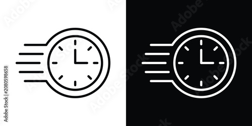 Bild auf Leinwand Time fast icon