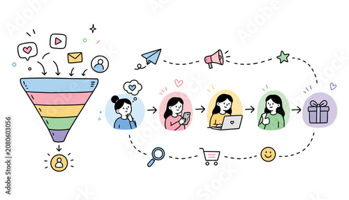 Photos Marketing Funnel Customer Journey.