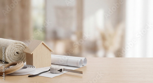 Home Insulation Materials and Energy Efficiency Concept
