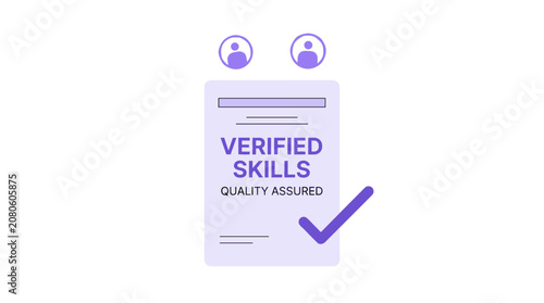 Cuadro en lienzo Verified skills quality assured document
