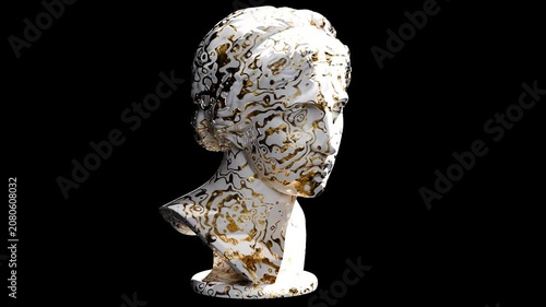 Bust of Nymph or muse Cinematic Render
