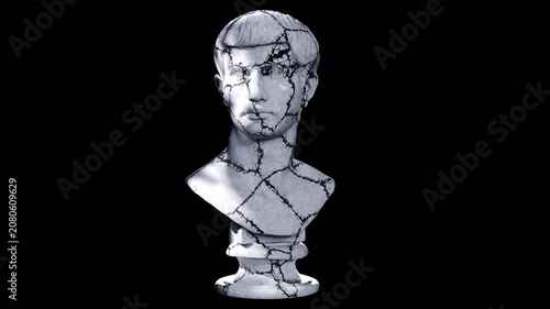 Classical Sculpture of Portrait of an Augustine Prince Rotation Animation
