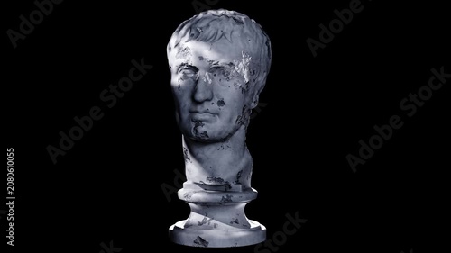 Religious Sculpture of young Julius Caesar Classical Art Render
