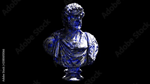 Renaissance Bust of Antoninus Pius Dark Background