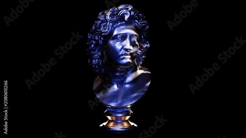 Cinematic Sculpture of Portrait of Alexander Loop Animation