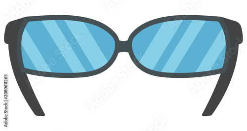 Flat icon of glasses isolated on white background.