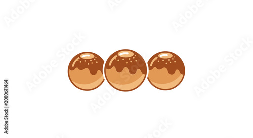 Fotografie Three shiny brown reflective metal balls.