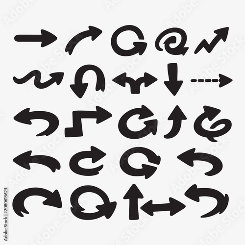 Arrow Silhouette Vector Icons