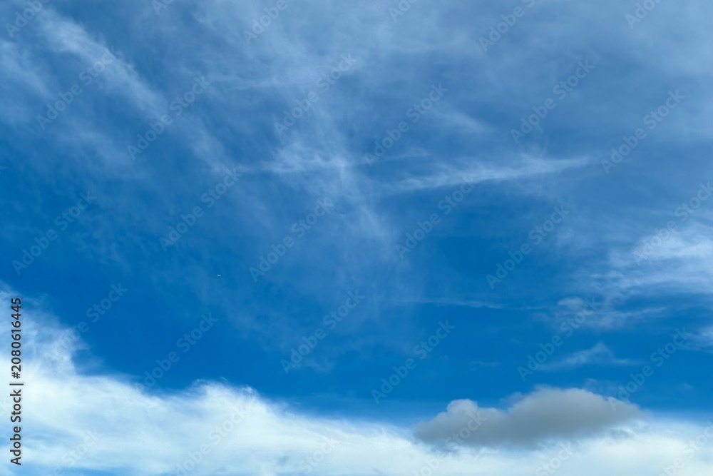 Fototapeta premium 青い空と白い雲 画面に広がる大空