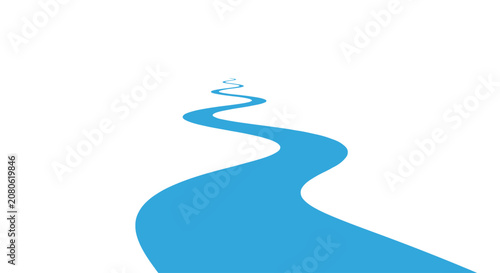 Valokuva Wavy Blue Liquid Flow Design Element.