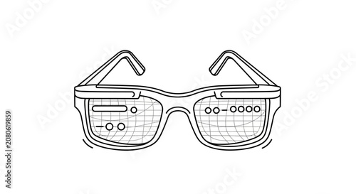 Virtual Reality Glasses Headset Device.