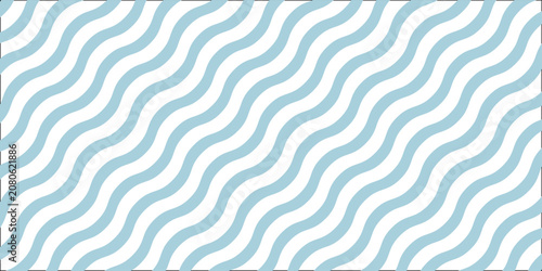 Seamless Wave Pattern, Hand drawn water sea vector background. Wavy beach print, curly grunge paint lines,