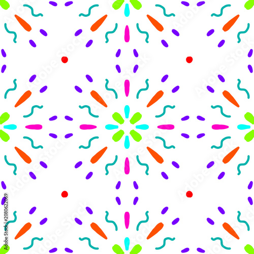 Colorful Seamless Geometric Pattern for Festive Decoration
