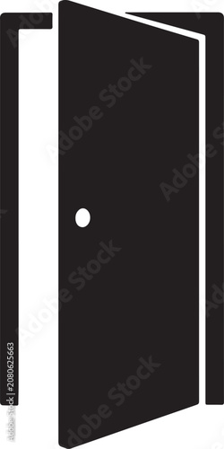 Open Door Silhouette Icon