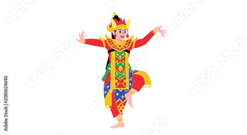 Photos Traditional Indonesian Dancer in Elaborate Costume Performing