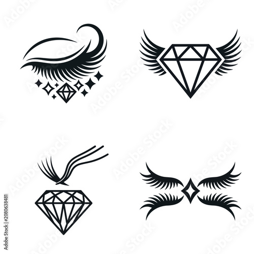 Black Diamond Wing Tattoo Designs.