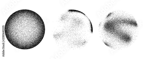 Fotografija Stippled radial brush strokes