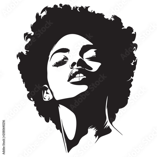 black girl with curly hair