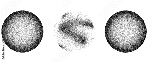 Slika na platnu Stippled radial brush strokes