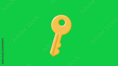 3D key swinging for secure access indication