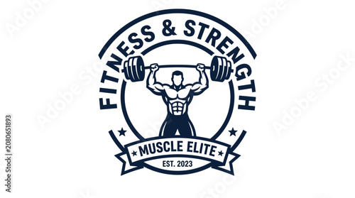Photos Fitness and strength muscle elite logo.