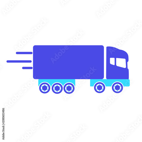 Cargo Truck Flat Icon