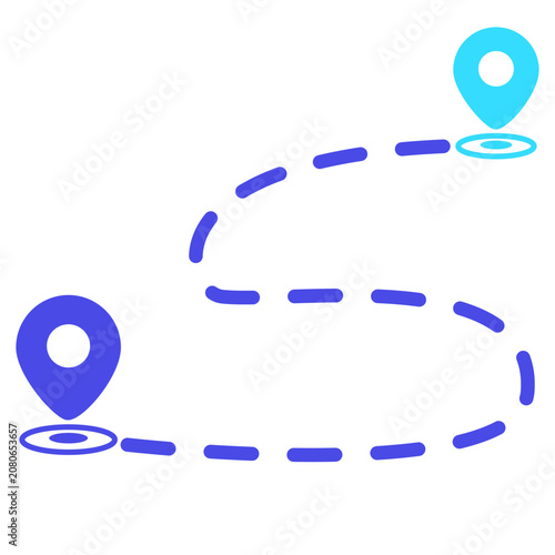 Route Flat Icon