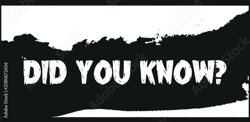 Did you know banner design. Box frame with bulb. Template with message speech bubble and question mark. Vector illustration.