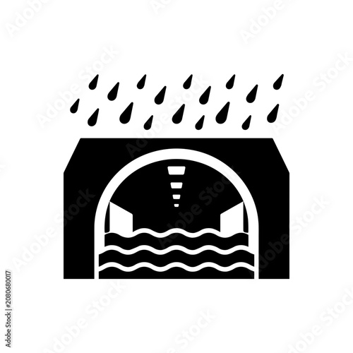 Foto Flooded Roadway Tunnel Icon