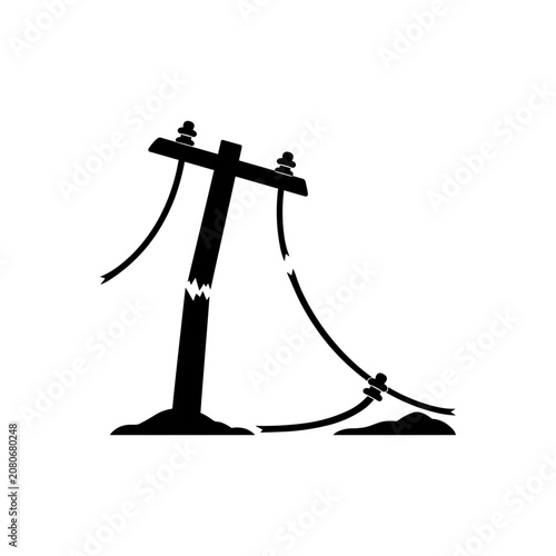 Broken Power Line Icon