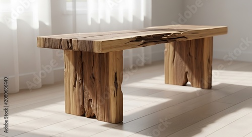 Rustic wooden coffee table interior.