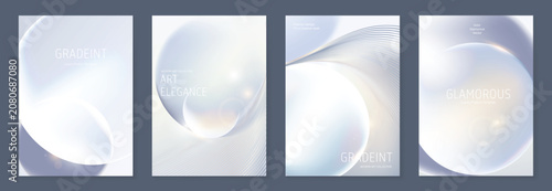 Fotografia Luxury gradient vector poster template set