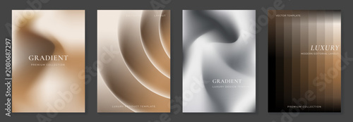 Schilderij op canvas Luxury gradient vector poster template set