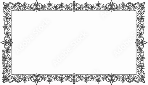 Intricate repetitive pattern rectangular border frame