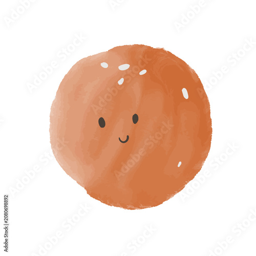 Watercolor Orange Fruit Clipart Isolated on White