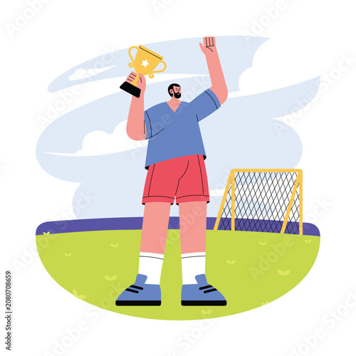 Obraz na plátně Championship Trophy Vector Illustration EPS File
