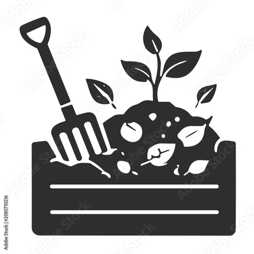 Fotografie vector illustration of a burying trash